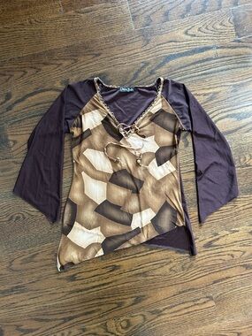 Y2K Miss Jade Asymmetrical Lace-Up Top – Boho Whimsigoth